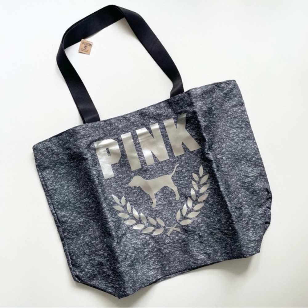 Pink Victoria’s Secret Tote Bag NWT Silver Grey